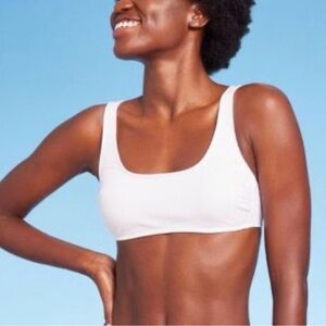 Women's White Bikini Top